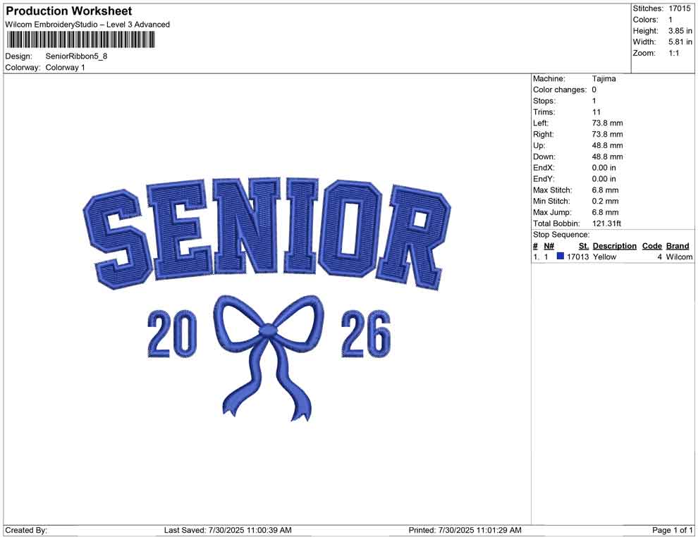 Senior Ribbon