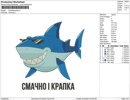 Shark eyeglasses