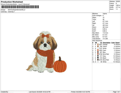 Shih Tzu Dog Halloween B