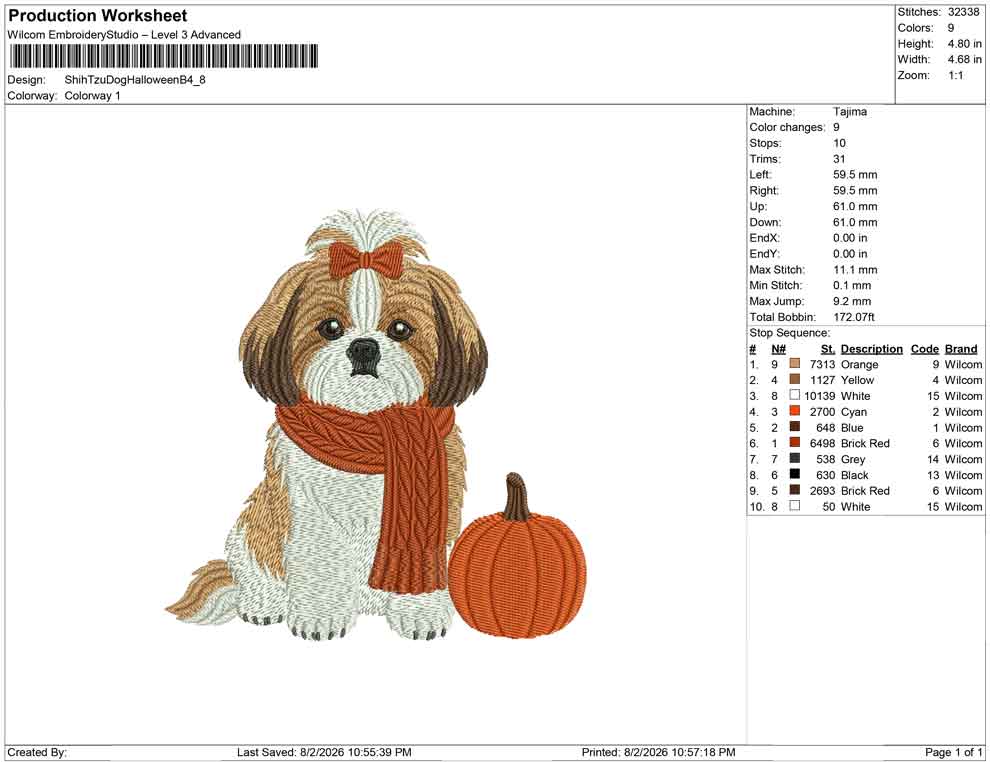 Shih Tzu Dog Halloween B