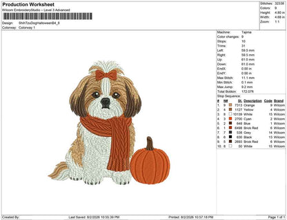 Shih Tzu Dog Halloween B