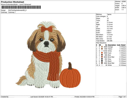 Shih Tzu Dog Halloween B