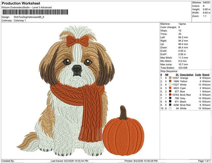 Shih Tzu Dog Halloween B