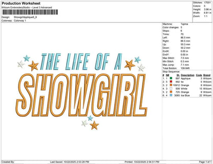 Showgirl Applique