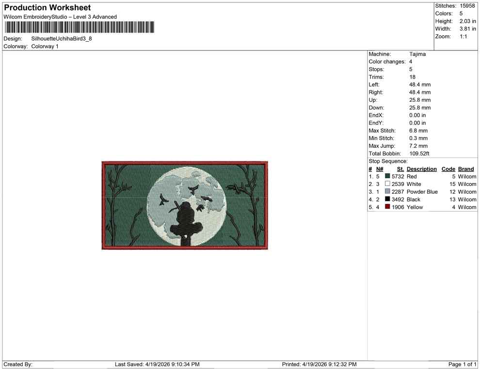 Silhouette Uchiha Bird