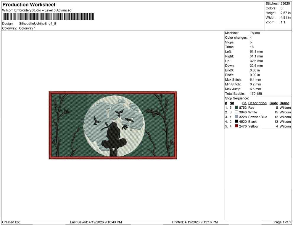 Silhouette Uchiha Bird