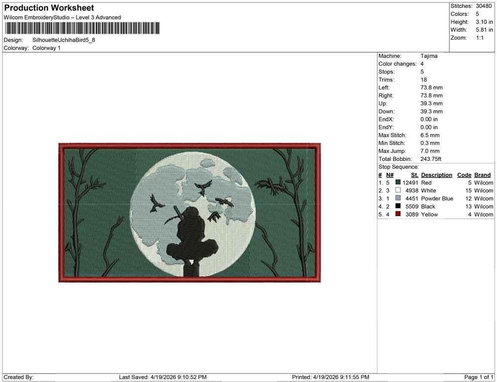 Silhouette Uchiha Bird