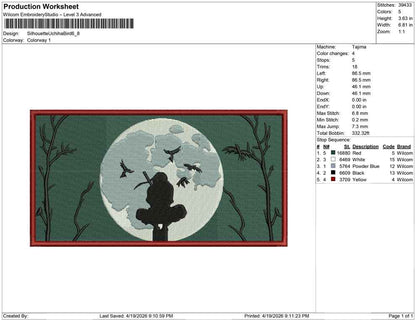 Silhouette Uchiha Bird