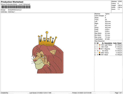 Simba with Crown