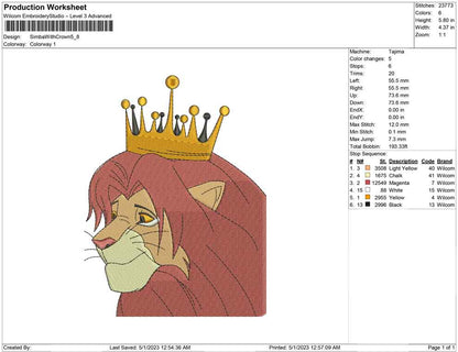 Simba with Crown