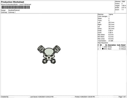 Skull And Pistons