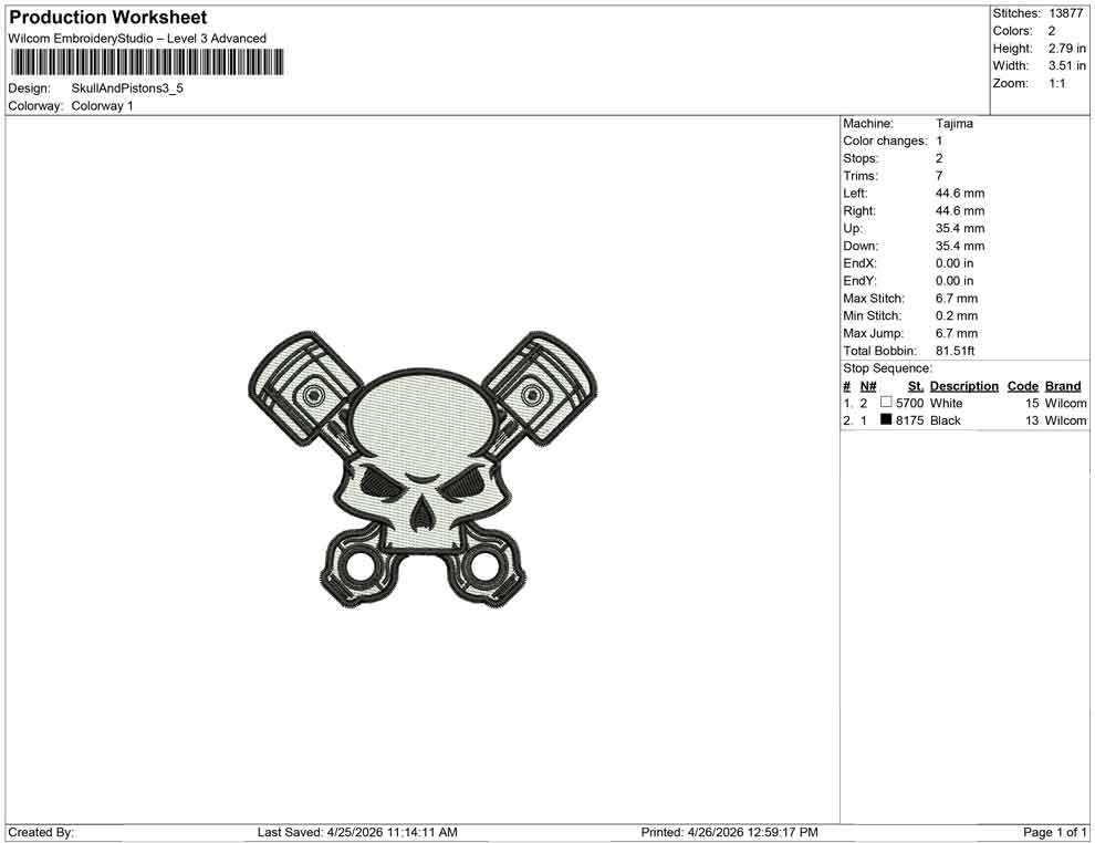 Skull And Pistons