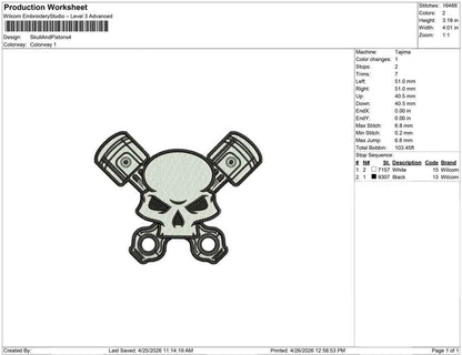 Skull And Pistons
