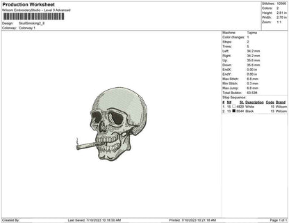 Skull Smoking