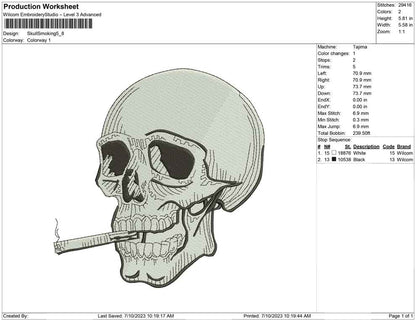 Skull Smoking