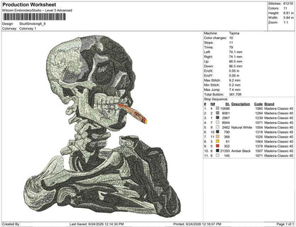 Skull Smoking