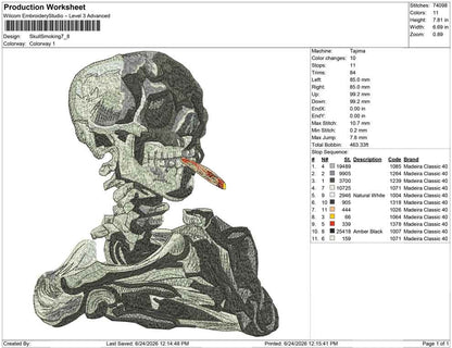 Skull Smoking