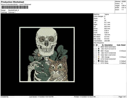 Skull With Cat