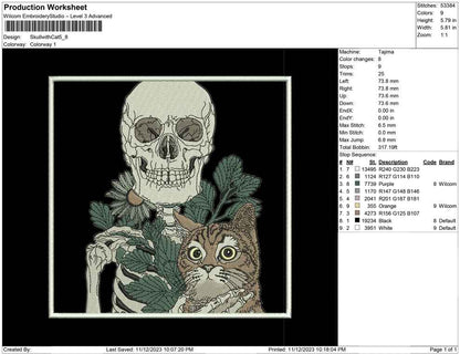Skull With Cat