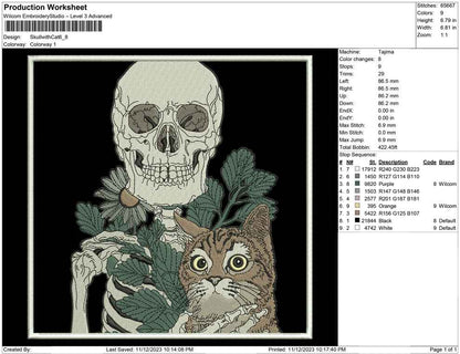 Skull With Cat