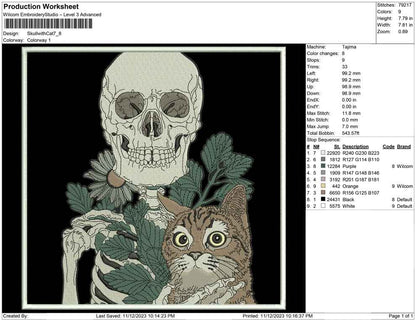 Skull With Cat