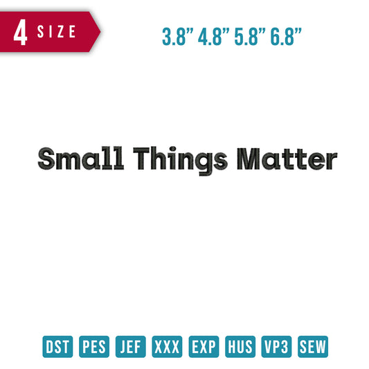 Small Things Matter