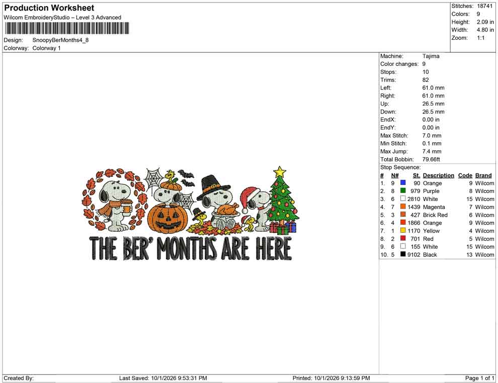 Snoopy Ber Months