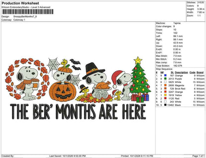 Snoopy Ber Months