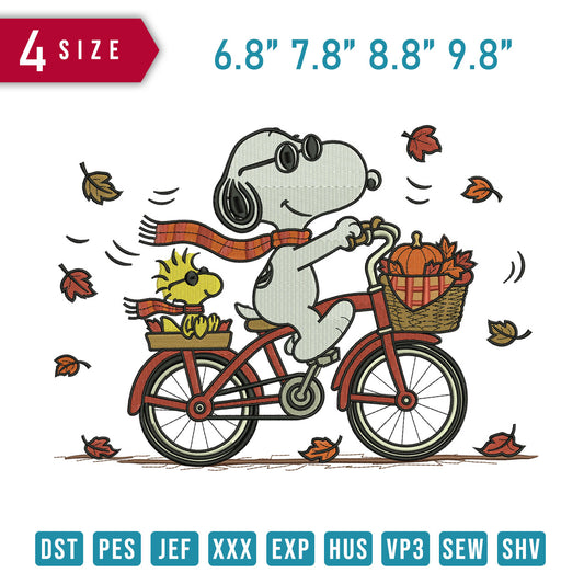 Snoopy Bicycle Pumpkin