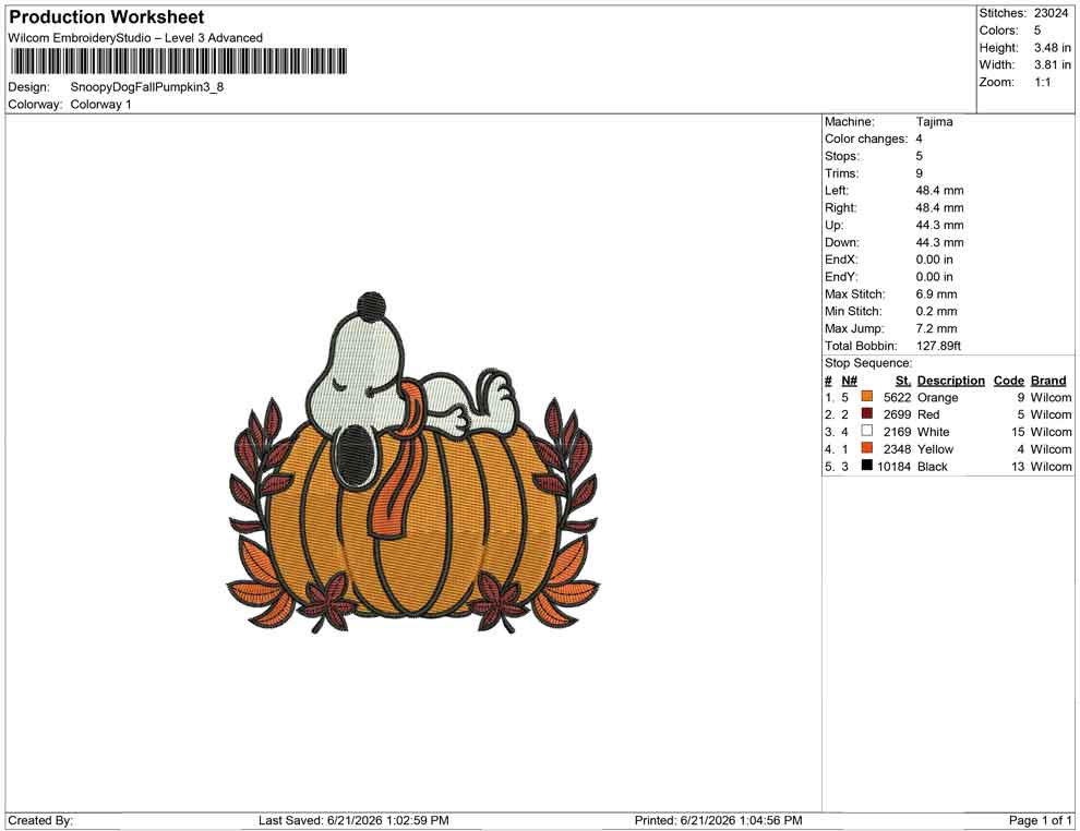 Snoopy  Dog Fall Pumpkin