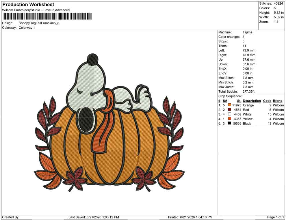 Snoopy  Dog Fall Pumpkin