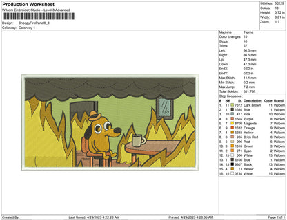 Snoopy Fire Panel