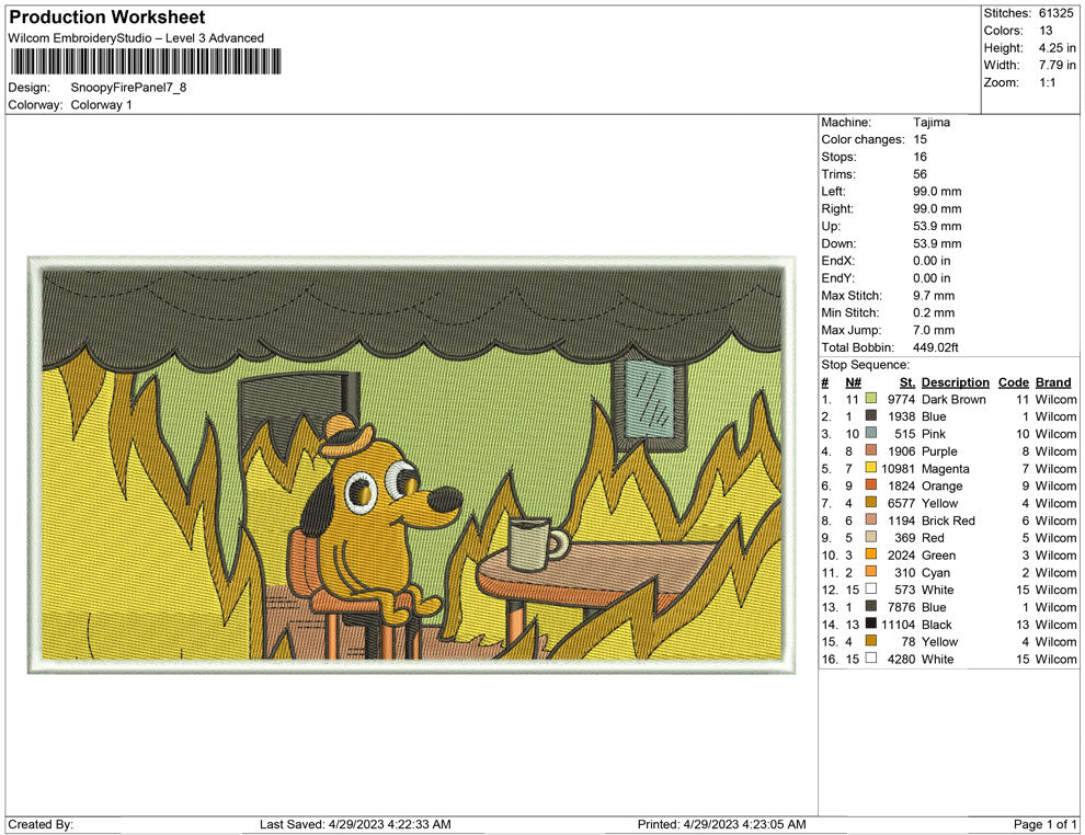 Snoopy Fire Panel