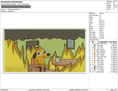 Snoopy Fire Panel