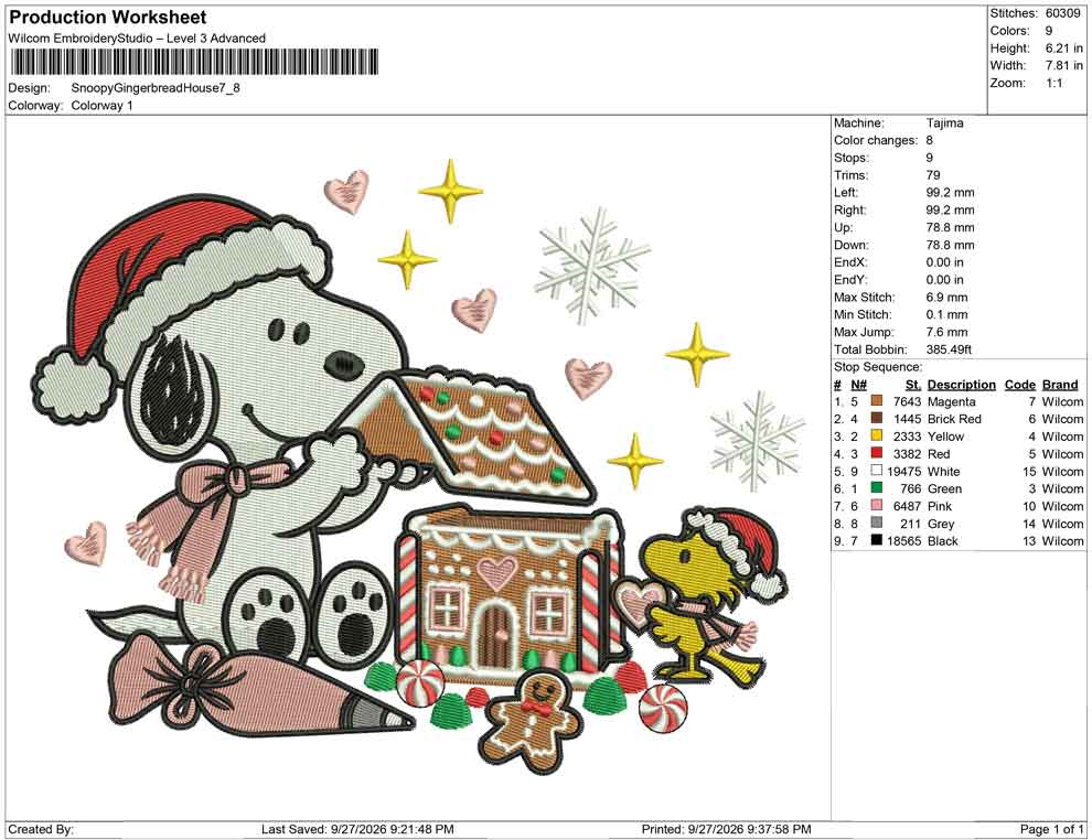 Snoopy Gingerbread House