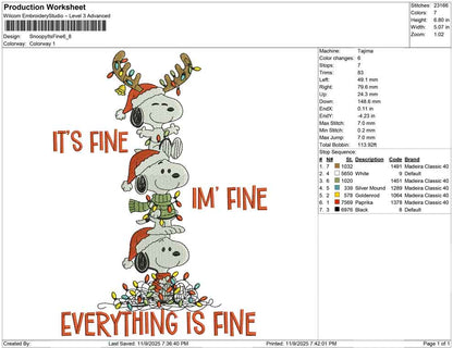 Snoopy its fine
