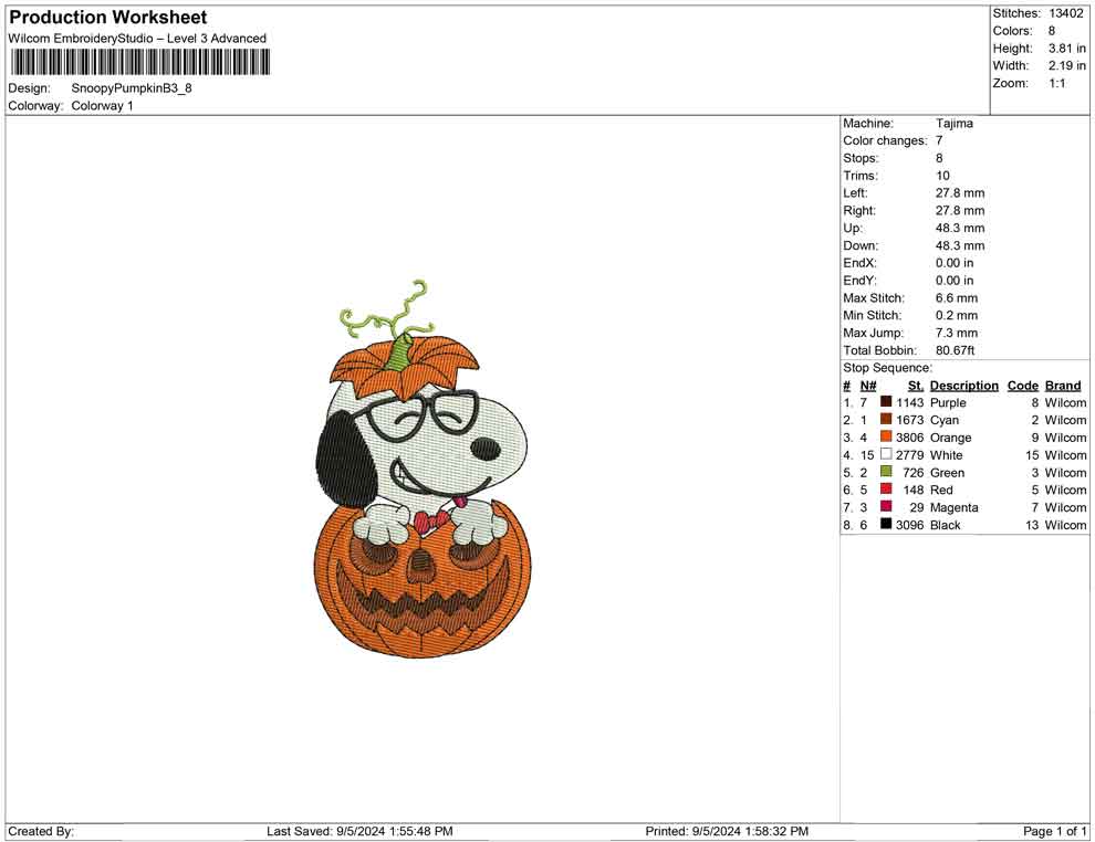 Snoopy Pumpkin B