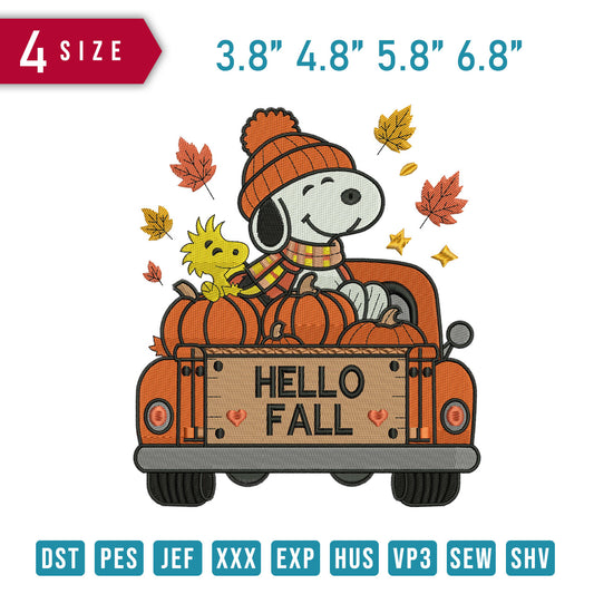 Snoopy Woodstock Hello Fall