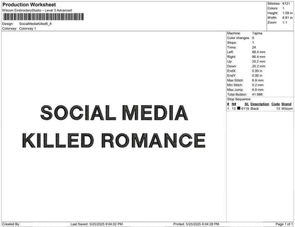 Social Media Killed