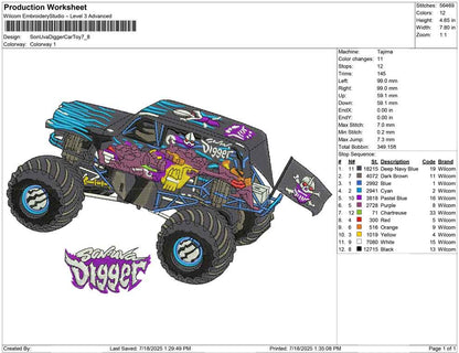 Son Uva Digger Car Toy