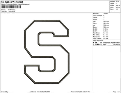 S letter outline