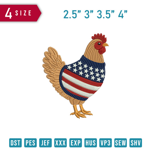 Spangled Rooster Wearing Usa Sweater