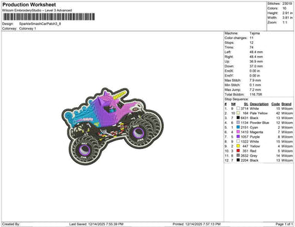 Sparkle Smash Car Patch