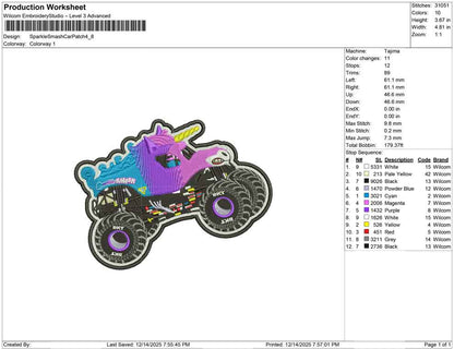 Sparkle Smash Car Patch