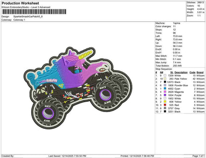 Sparkle Smash Car Patch