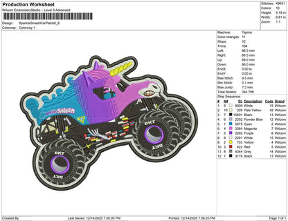 Sparkle Smash Car Patch