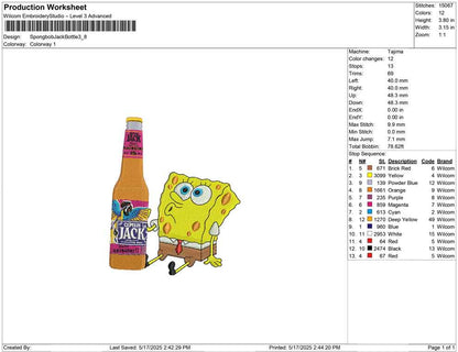 Spongbob Jack Bottle