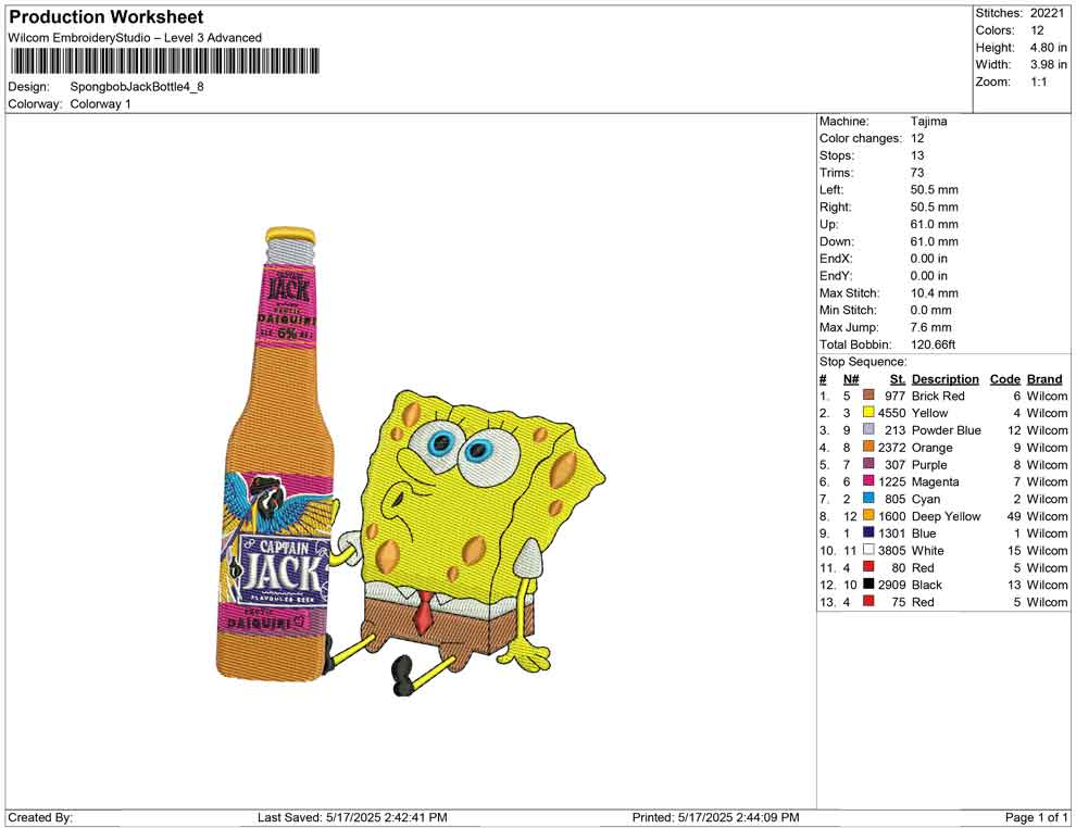Spongbob Jack Bottle