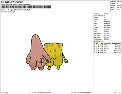 Spongebob Patrick Grabbing Butt