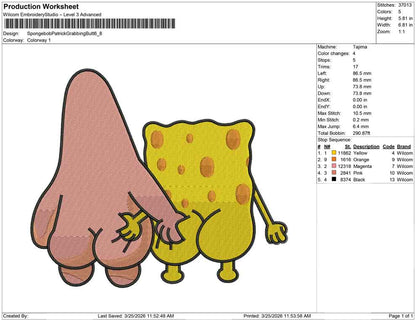 Spongebob Patrick Grabbing Butt